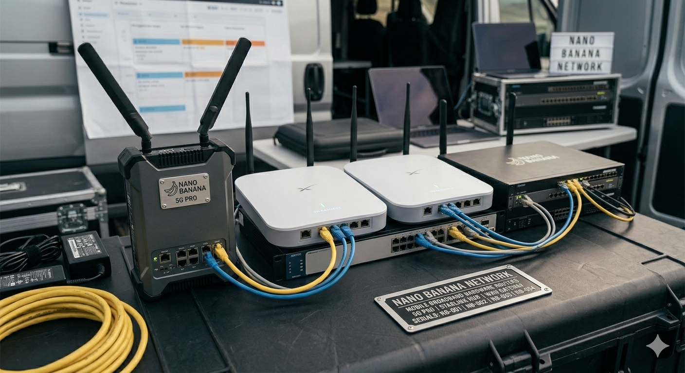 5G Router und Starlink Equipment